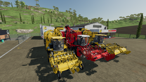 All three self-propelled beet harvesting machines, Ropas have attached headers manually