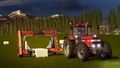 Case IH 1455 XL wrapping bales with a KUHN SW 4014