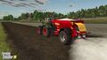 Fertilizing field with BREDAL K105 fertilizer spreader