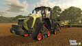 CLAAS XERION 12.650 TERRA TRAC cultivating the field with the Bednar Atlas AE Profi cultivator