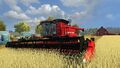 Case IH Axial-Flow 9230 Quadtrac harvesting the wheat field, also there is a dual-wheeled Case IH Magnum 340 on a background near the Deutz Agrofarm 430 with front loader