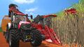 Case IH Austoft 8800 Multi-Row harvesting a sugarcane and unloading it to the TT Colossus 10.000, which is attached to Case IH Optum CVX